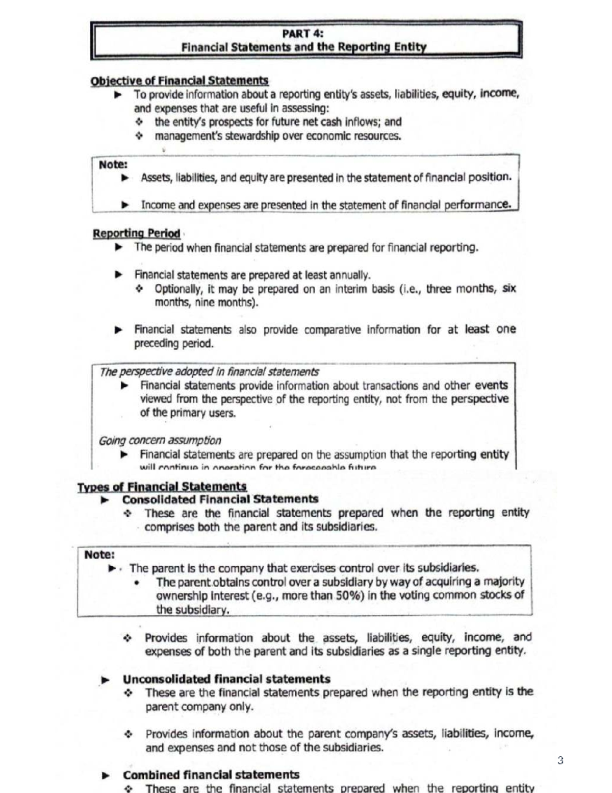 AFEL 102 Handout 02 - Financial Statements & Reporting Entities ...