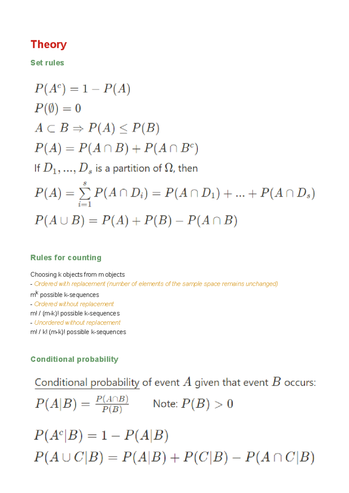 Statistical Formulas: Key Concepts for Probability & Variance - Studeersnel