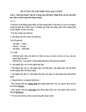 [Solved] Cu 1 Trnh by quan im ca trit hc Mc Lnin v vn c bn ca trit hc ...