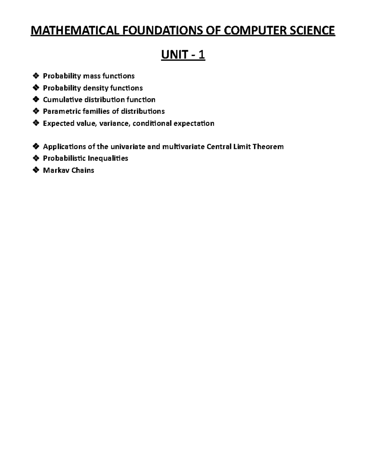 Mathematical Foundations of Computer Science: Key Concepts & Formulas ...