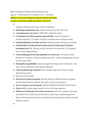 Comprehensive Study Guide for HES 145 Health and Wellness Exam ...