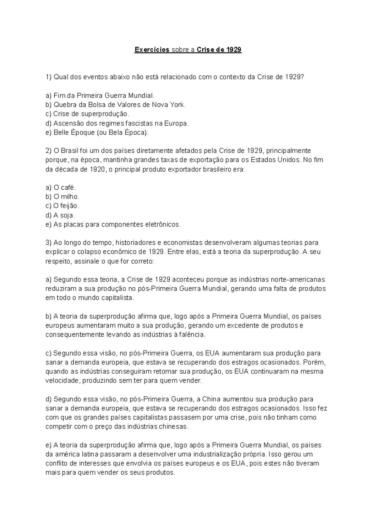 715141896 Exercicios sobre a Crise de 1929 1 - Exercícios sobre a Crise ...