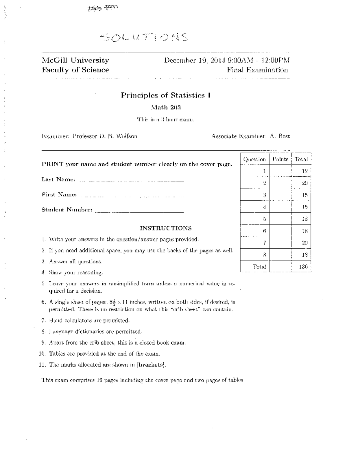 Exam 2014: Questions & Answers for Review and Study - Studocu