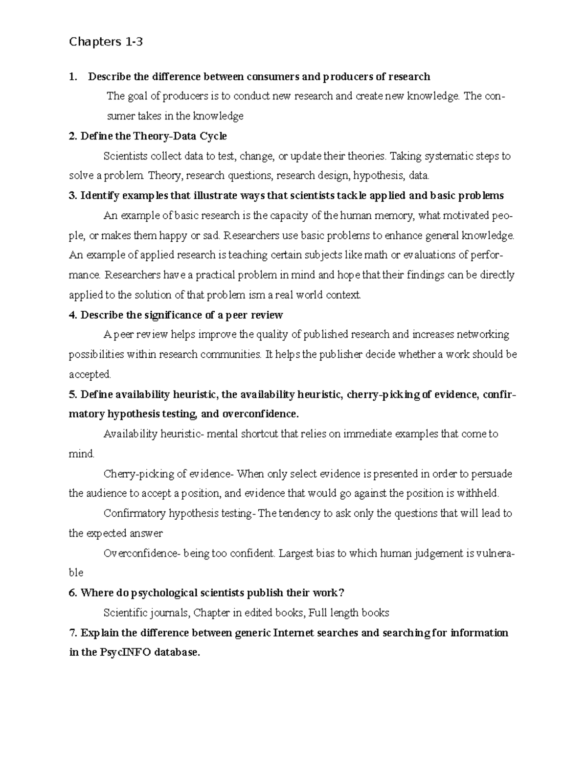 Exam 1 Study Guide: Key Concepts and Definitions in Research - Studocu