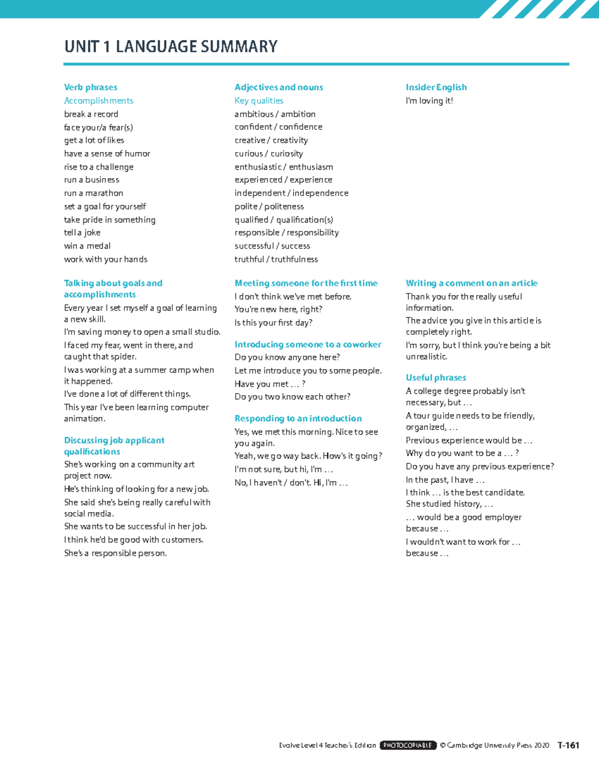 Evolve Level 4 Language Summaries: Verb Phrases & Accomplishments - Document Preview