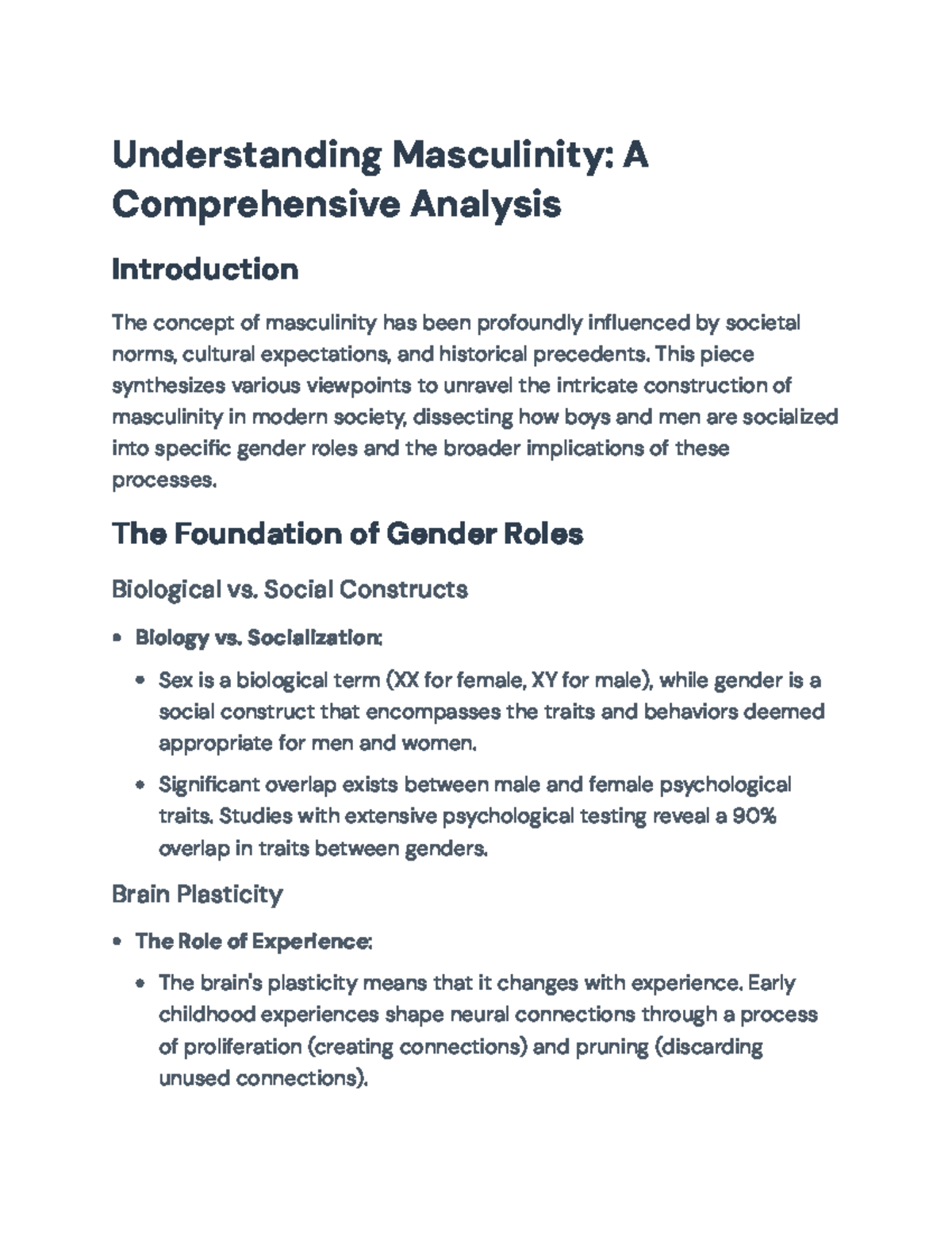 Understanding Masculinity: Societal Influences & Expectations (COURSE ...
