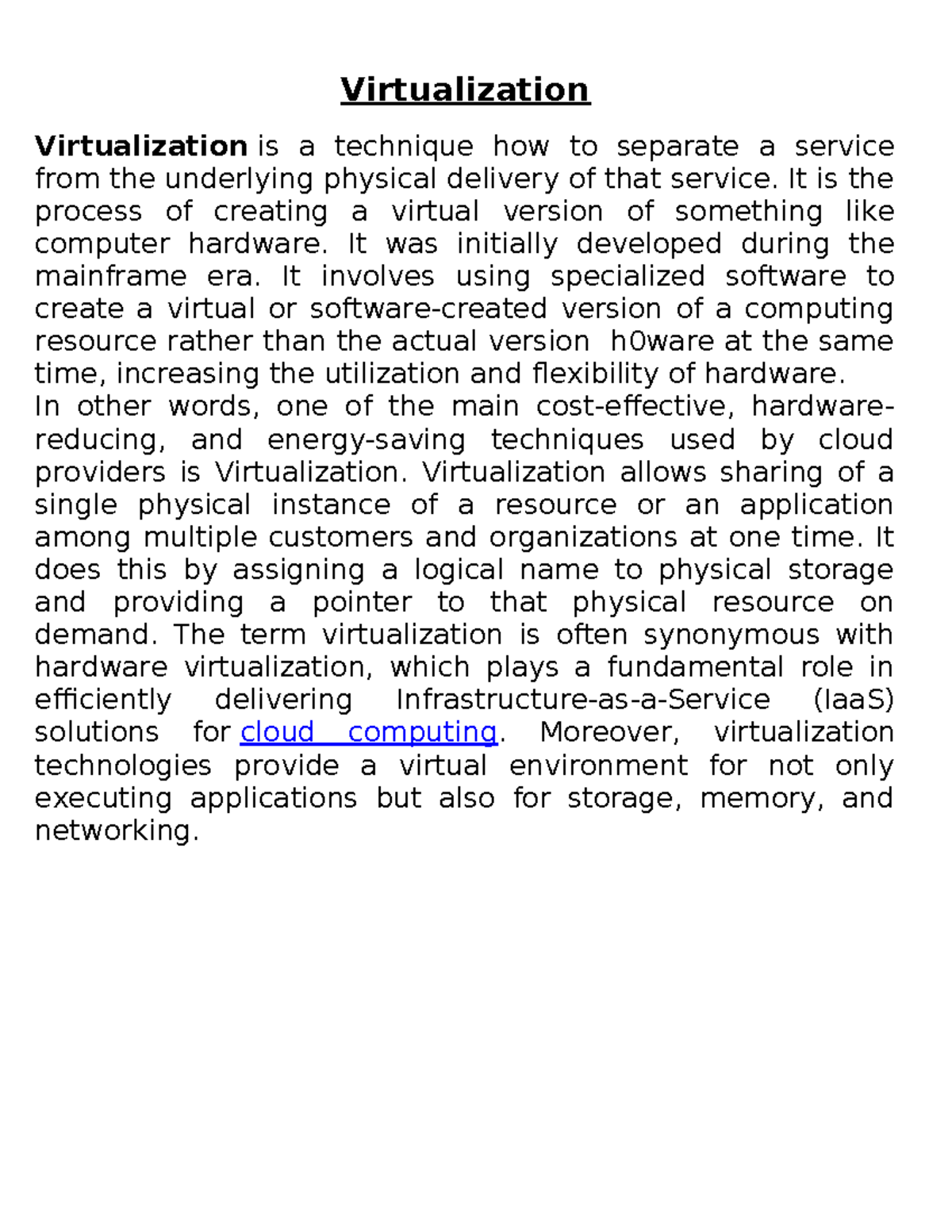 Virtualization Techniques in Cloud Computing - Comprehensive Notes ...