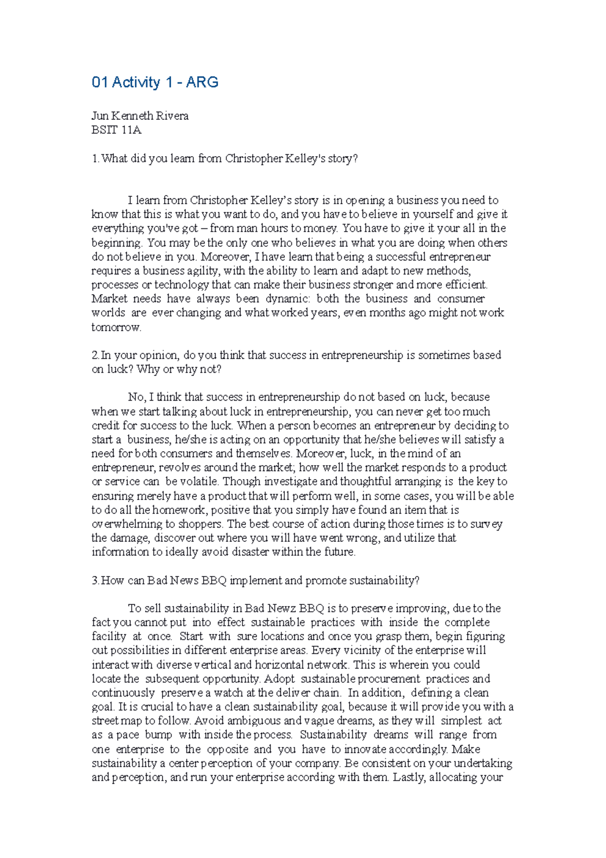 01 Activity 1 - Reflections on Entrepreneurship and Sustainability ...