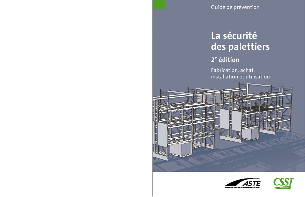 Guide de Sécurité pour Palettiers - Édition 2 - Studocu