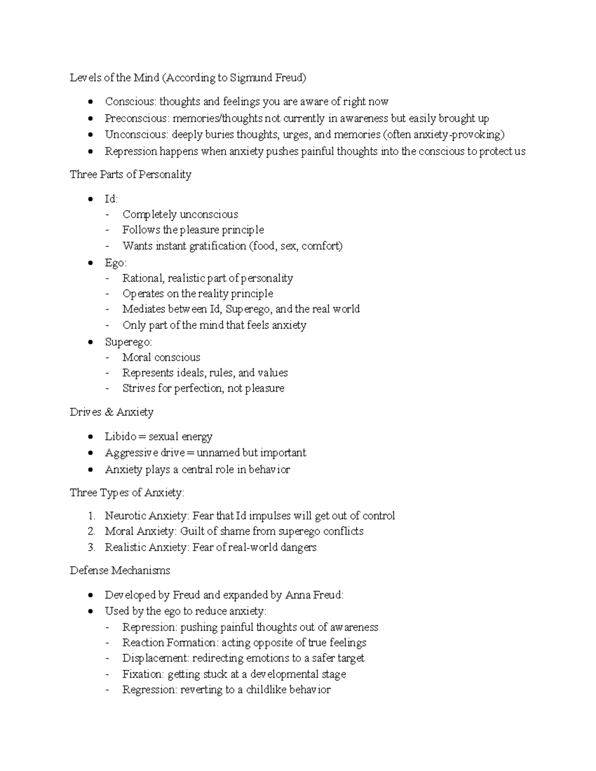 Freud vs. Adler: Key Concepts in Personality Theory - Studocu