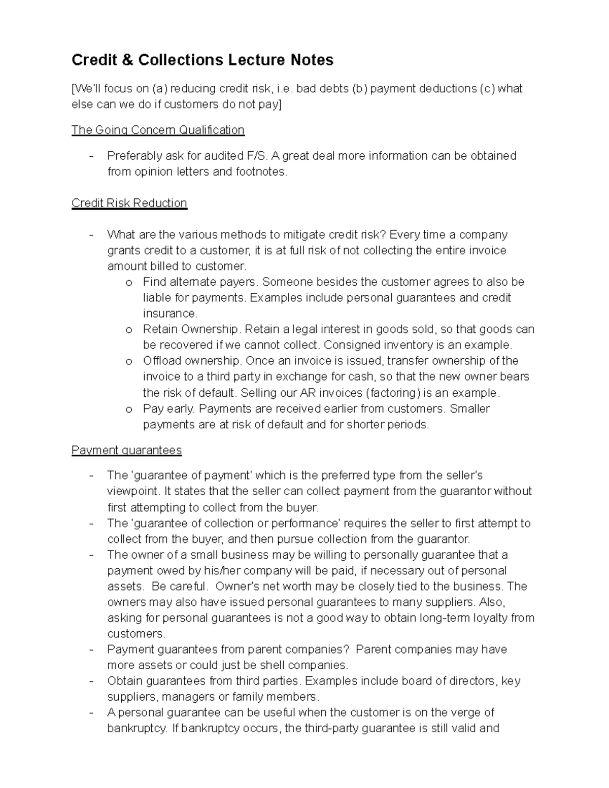 Comprehensive Guide to Credit, Collections, and Inventory Management ...