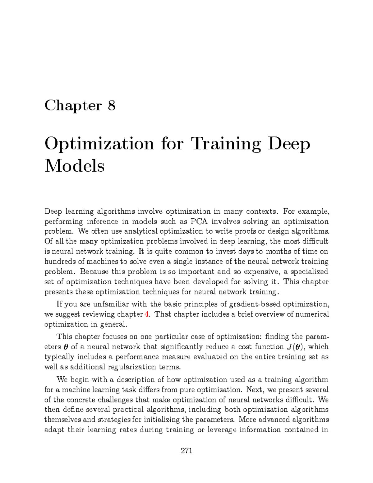 Chapter 8: Optimization Techniques for Training Deep Models in Deep ...