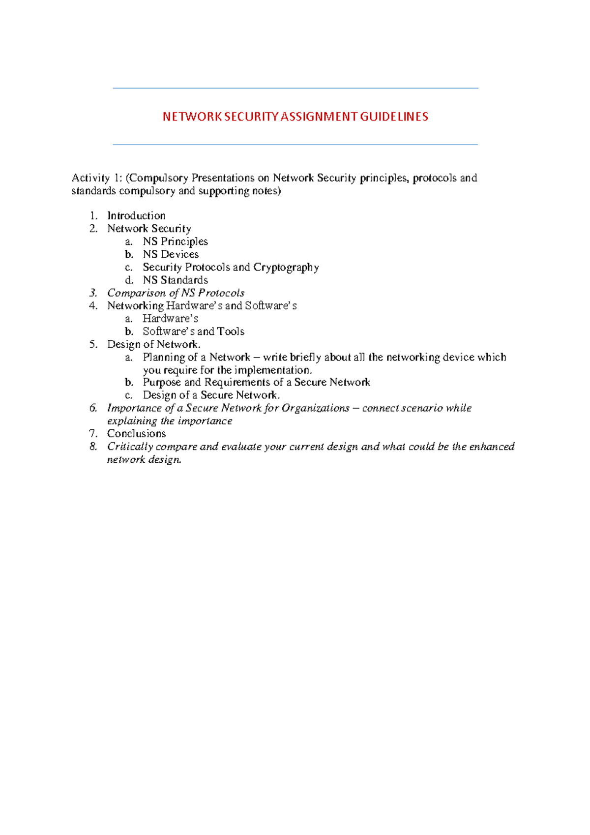 NS Assignment Guideliness 2023A - NETWORK SECURITY ASSIGNMENT ...
