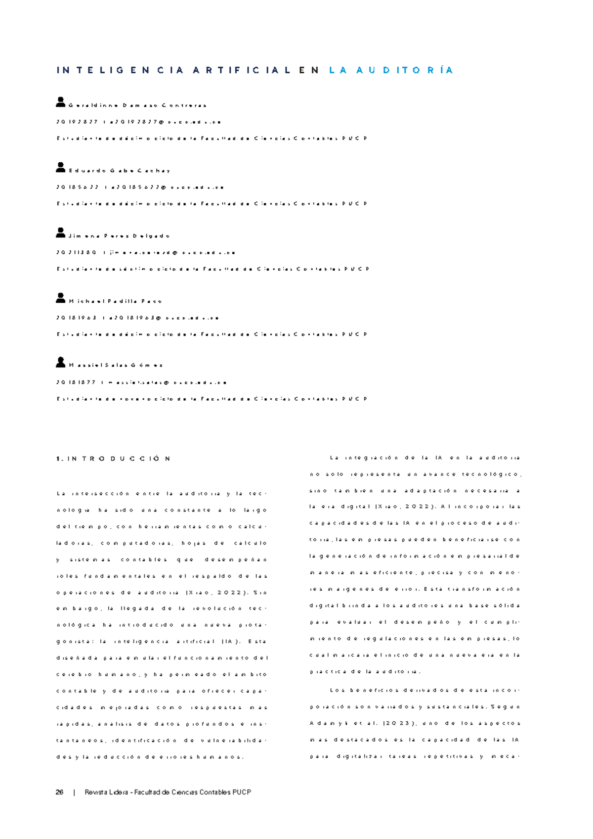 Ia En Auditoría Transformación Y Desafíos En La Práctica Contable