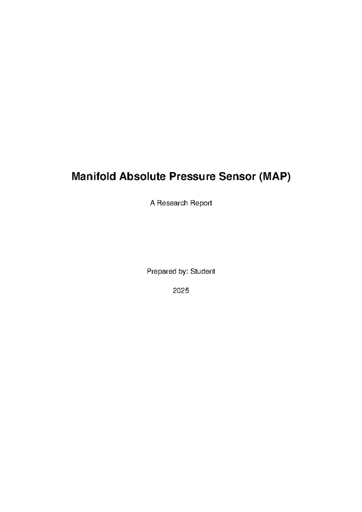 MAP Sensor Overview: Importance, Function, and Failure Symptoms - Studocu