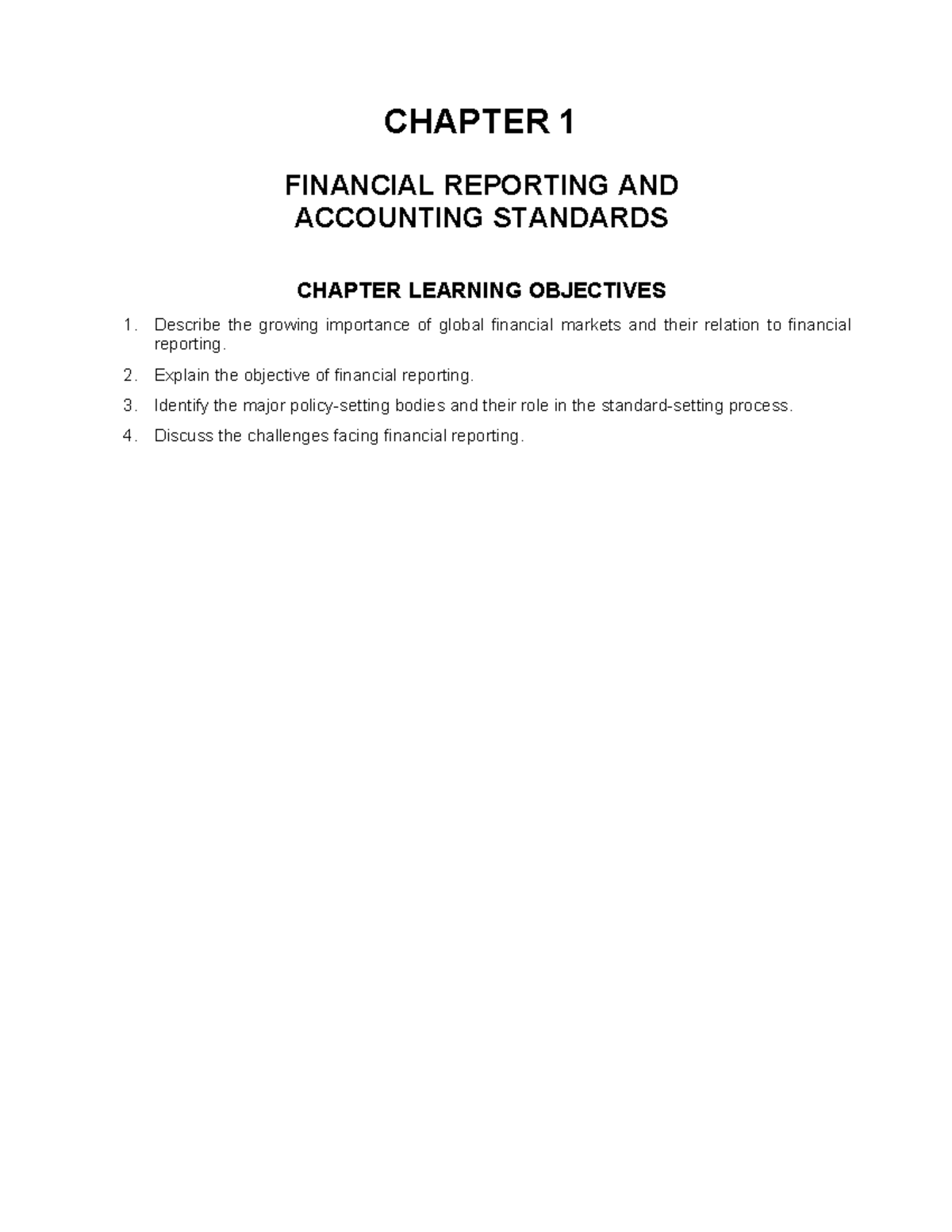 CH01 - Financial Reporting and Accounting Standards Overview - Studocu