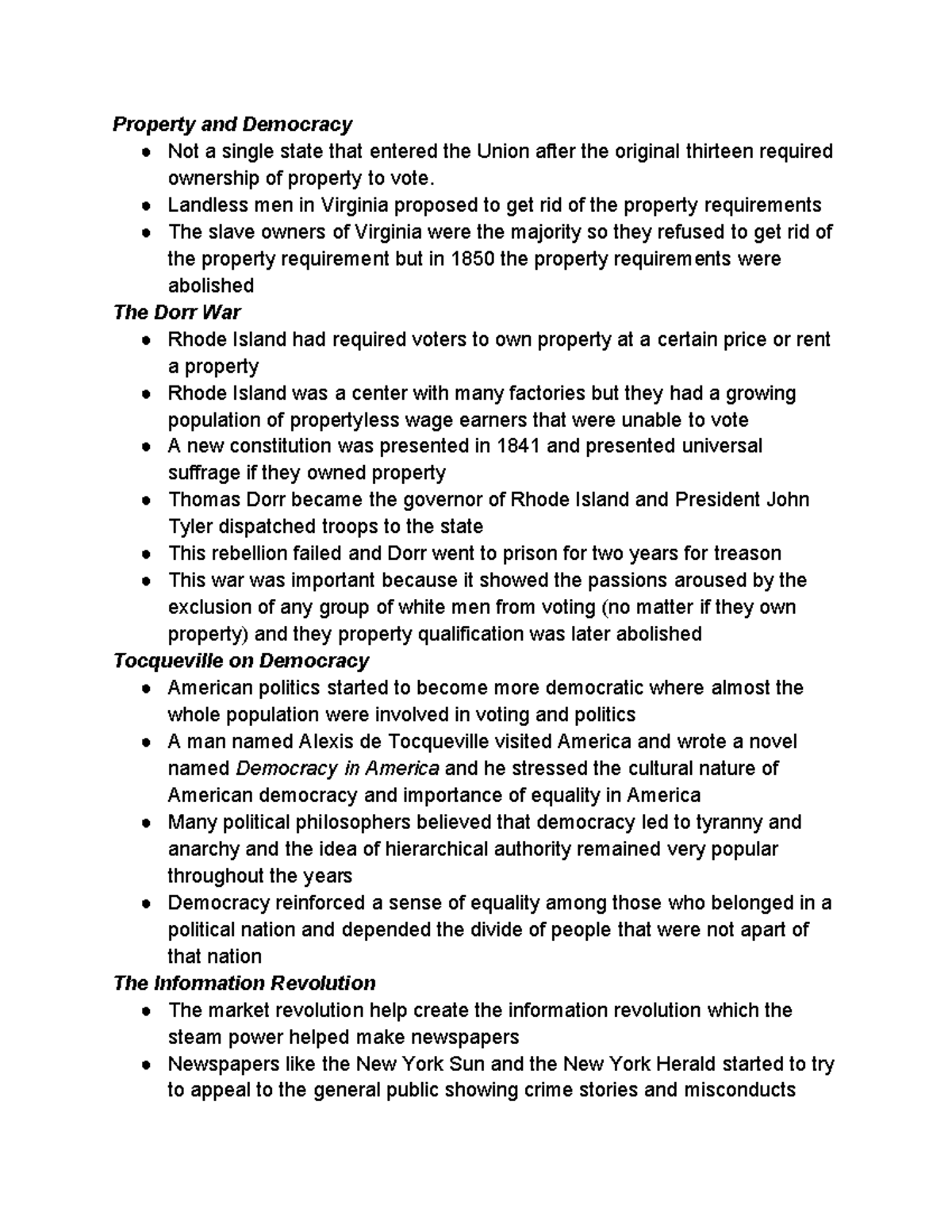 Chapter 10 - Notes on Property, Democracy, and Race in America - Studocu