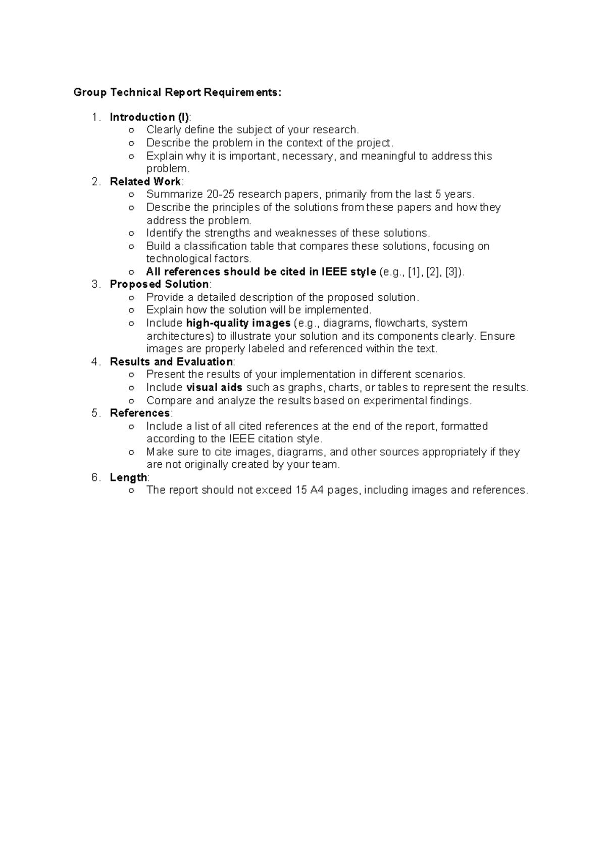 Group Technical Report Guidelines for Research Projects - Studocu