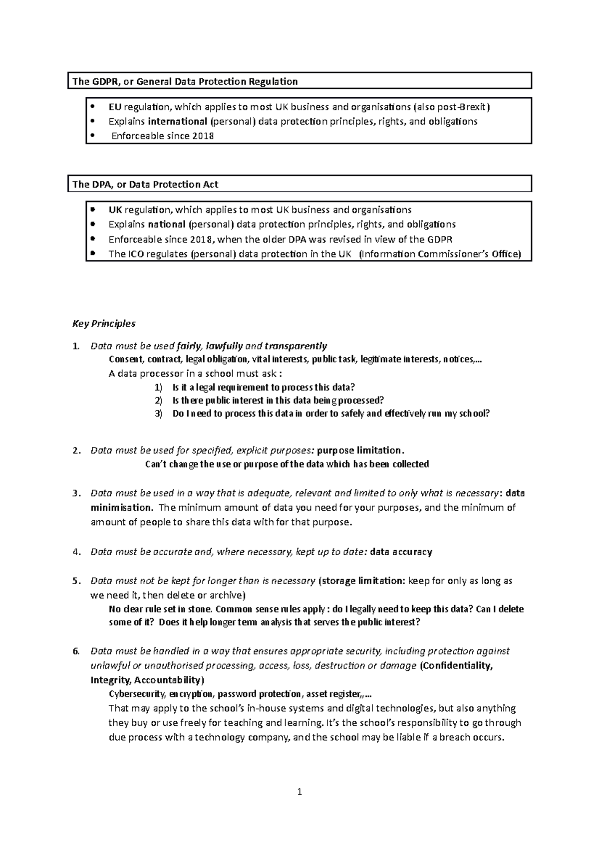 GDPR and Data Protection Act - The GDPR, or General Data Protection ...