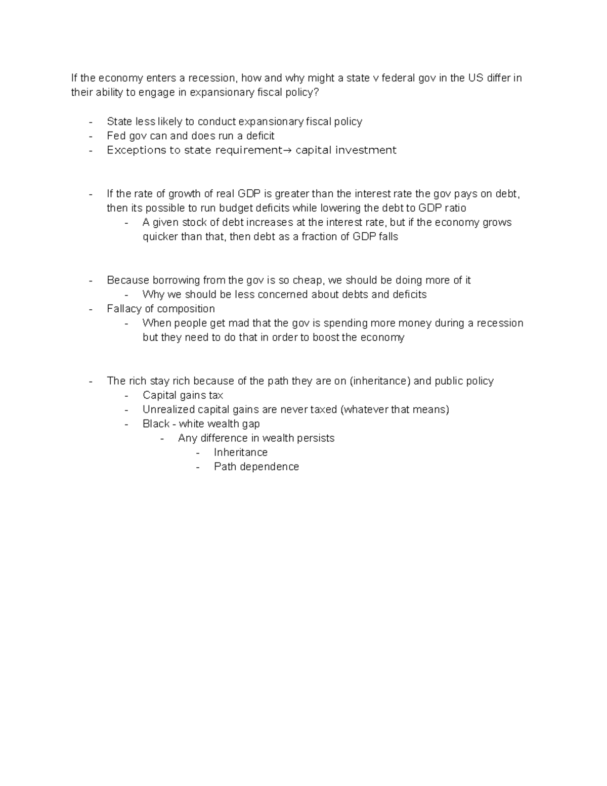 Econ 101: Lecture Notes on Expansionary Fiscal Policy & Inflation - Studocu