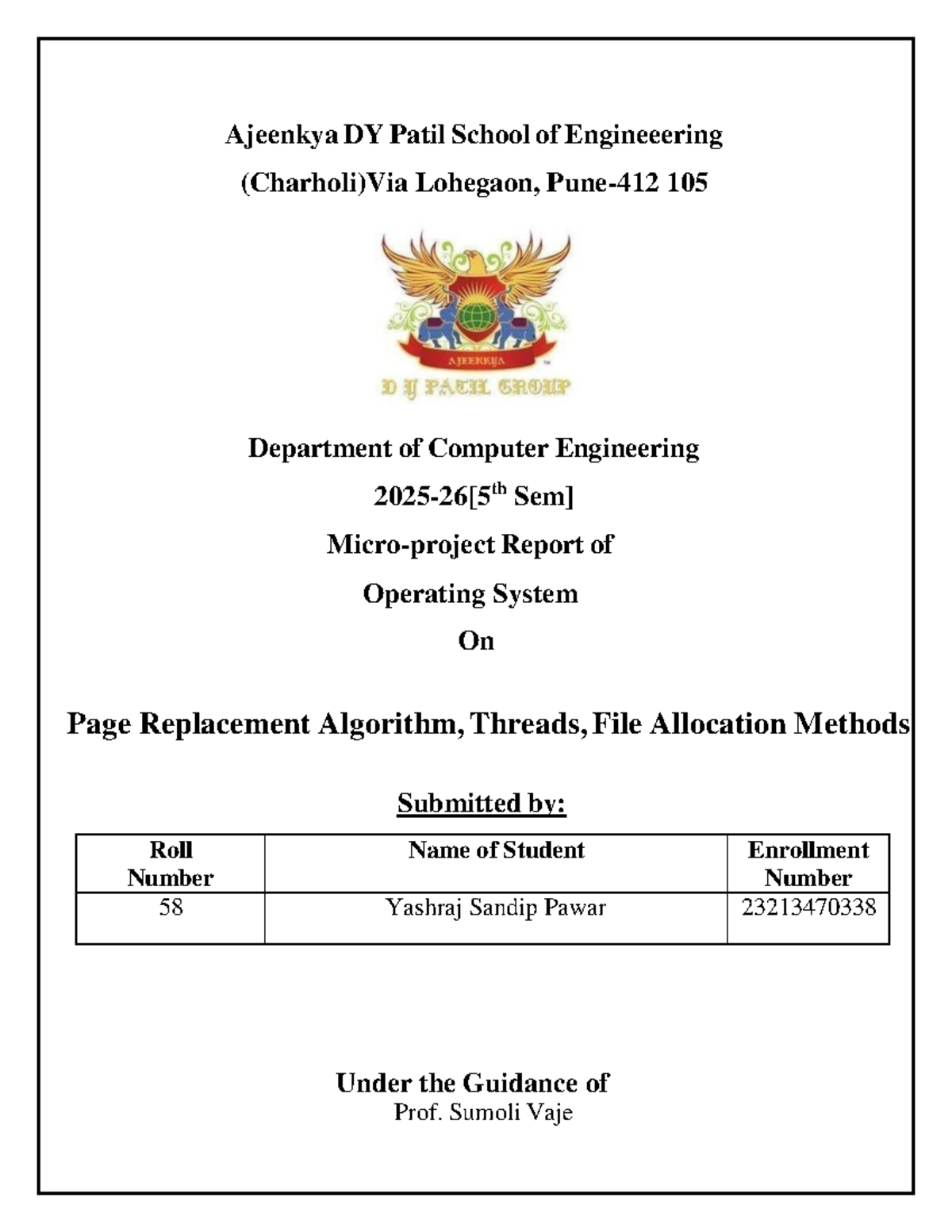 OSY Microproject-1: Page Replacement, Threads & File Allocation Methods ...