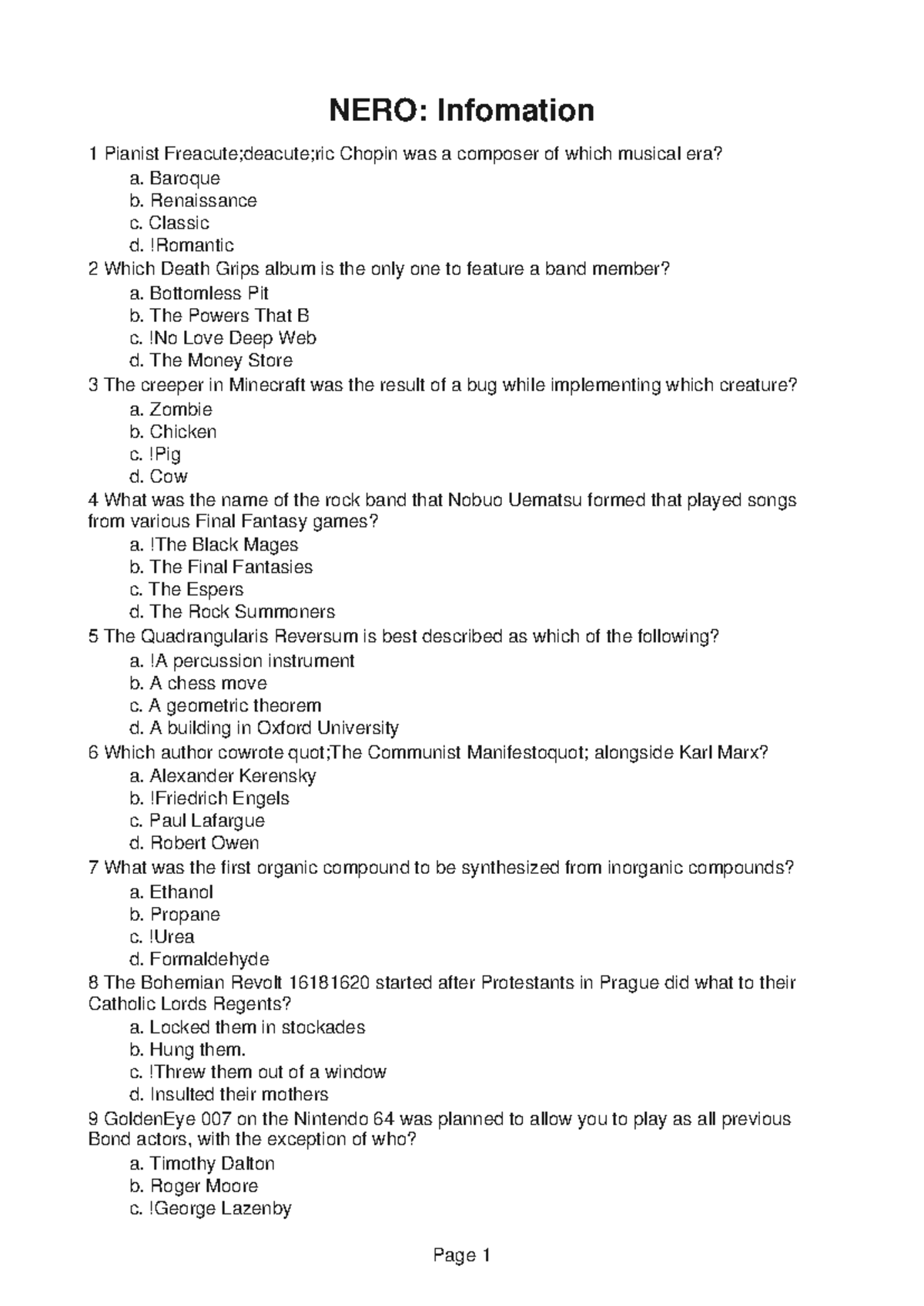 NERO337 Cheat Sheet: Key Questions & Answers Overview - Studocu