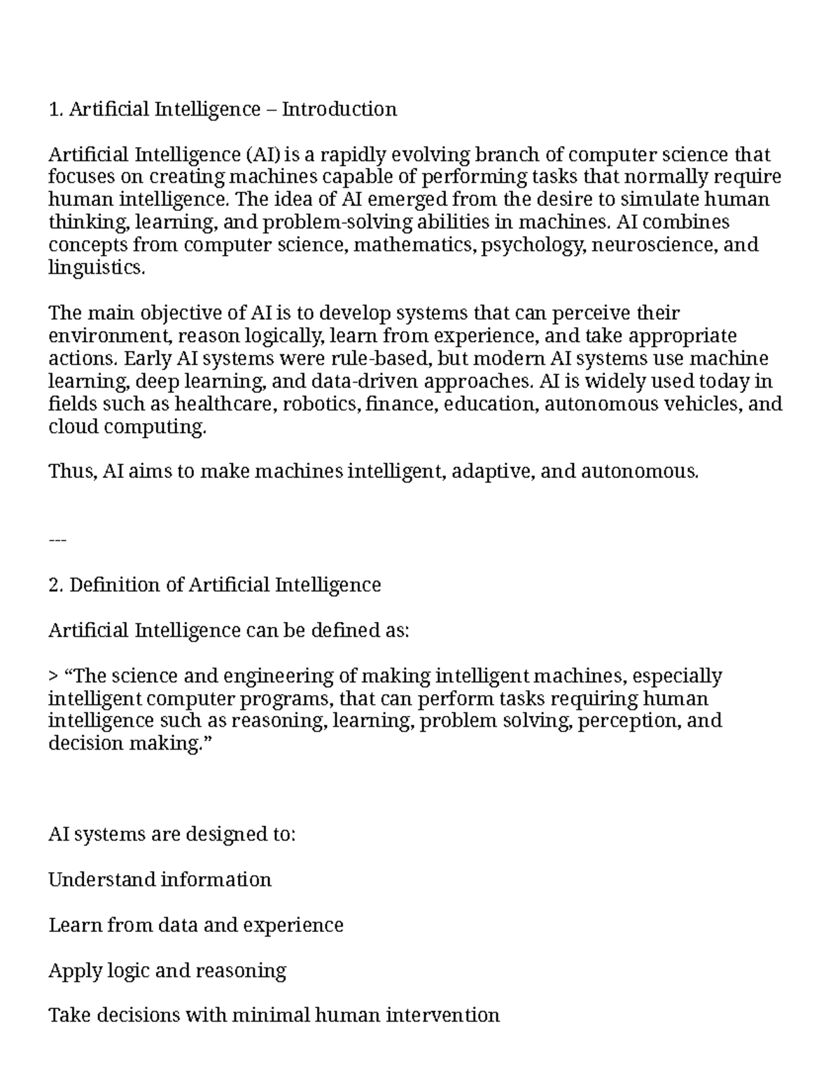 AI 101: Introduction to Artificial Intelligence Concepts and Future ...