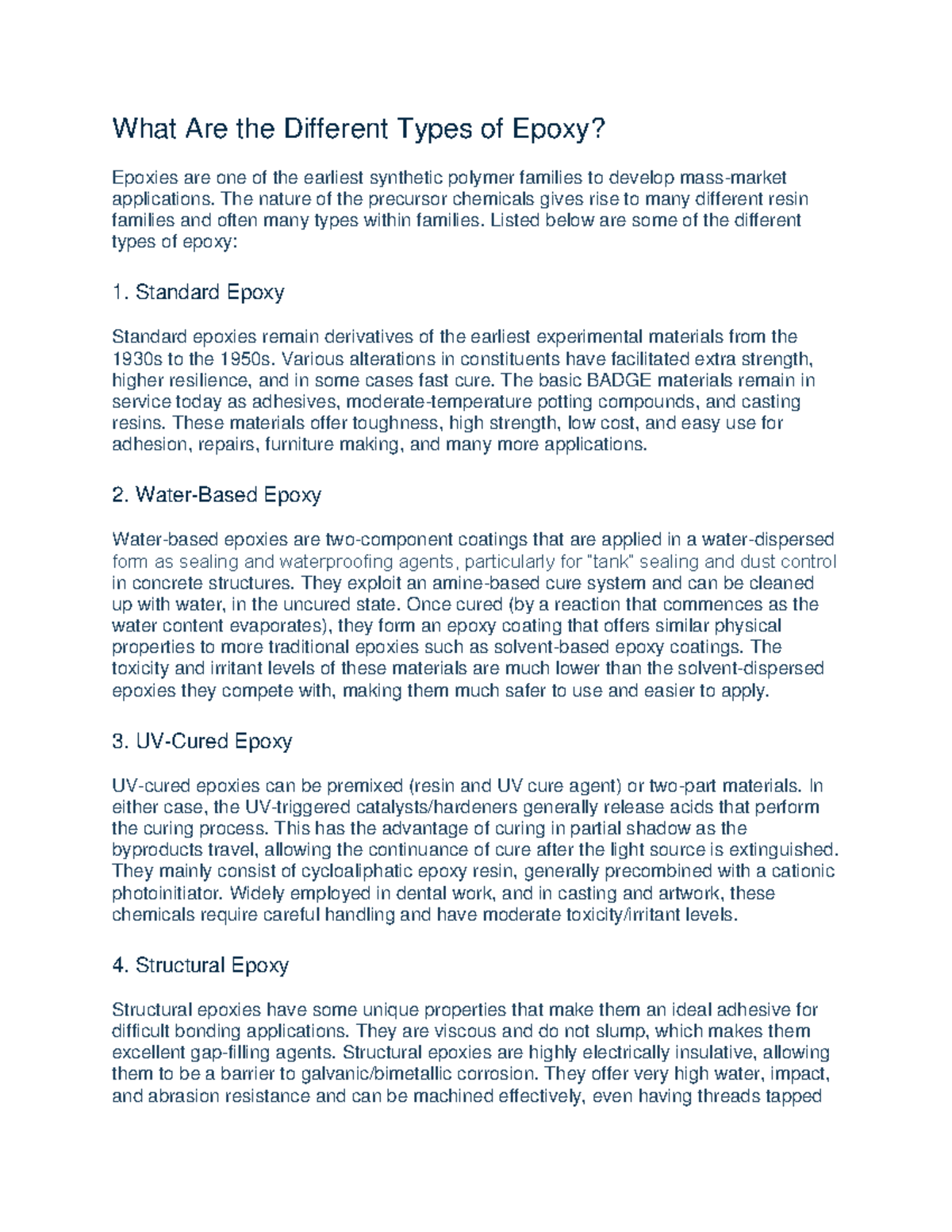 Epoxy () - What Are the Different Types of Epoxy? Epoxies are one of ...