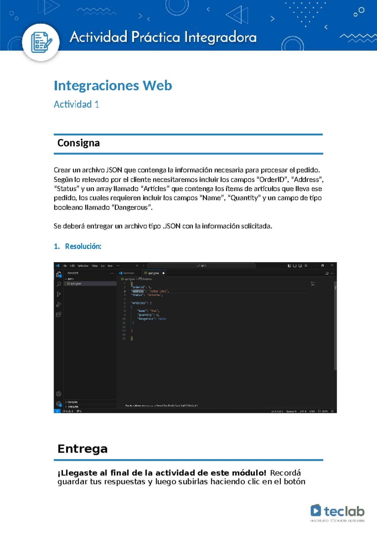 Api 3 terminada - Api 3 - Integracion WEB - Postman Newman juliomilano ...