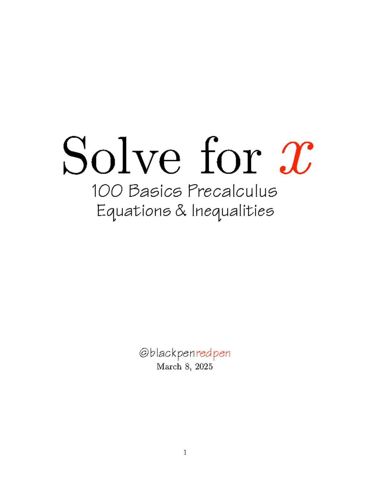 100 Essential Precalculus Equations & Inequalities for Mastery - Studocu