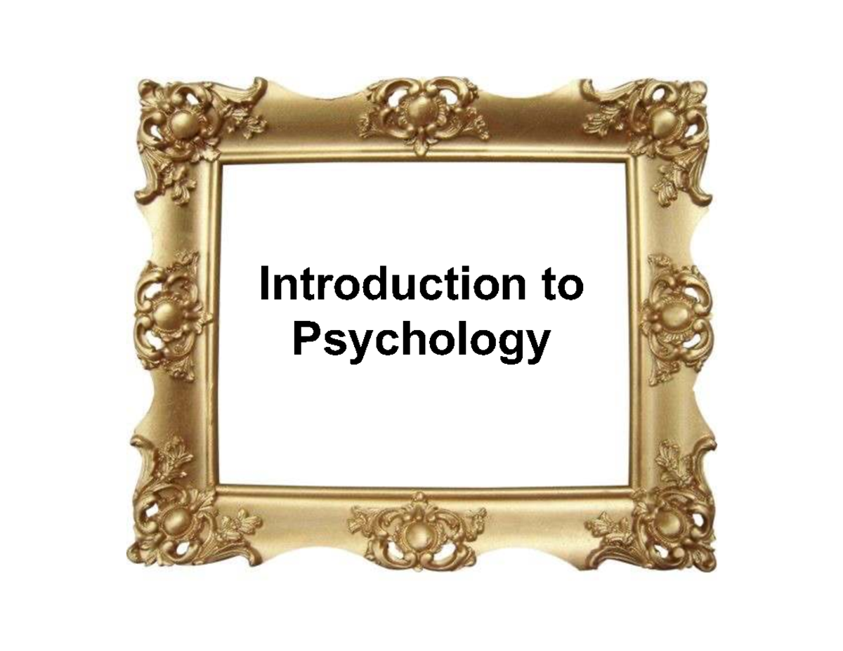 PSY 101: Introduction to Psychology Methods and Observational ...