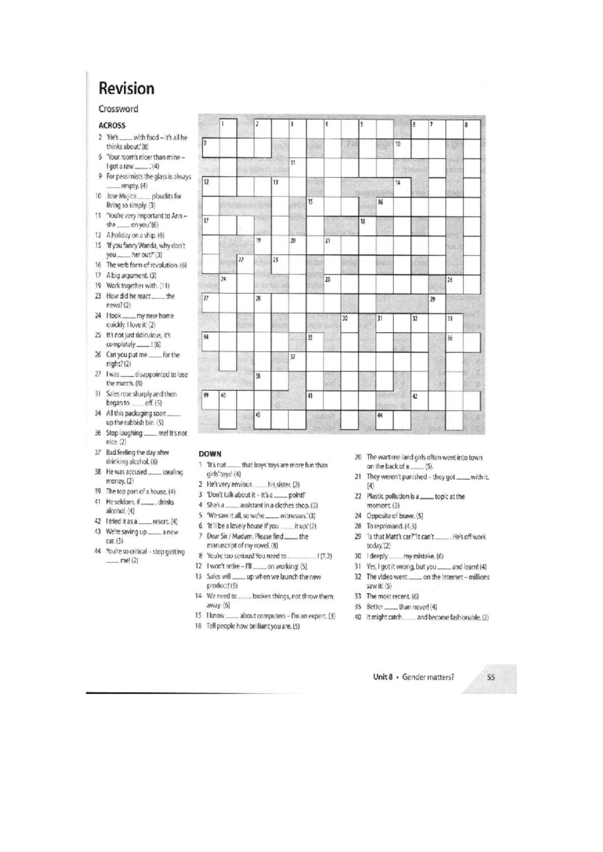 Crossword Solution - INGLÉS AVANZADO, PUPILETRAS RESUELTO - Studocu