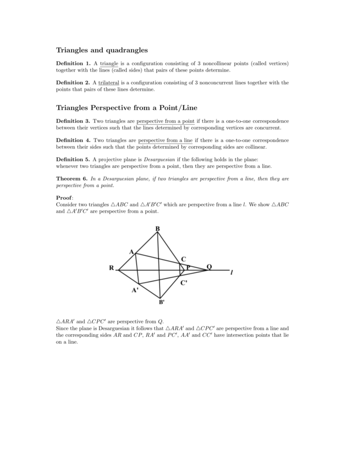 Geometric Analysis: 4 Triangles and Quadrangles Overview - Studocu