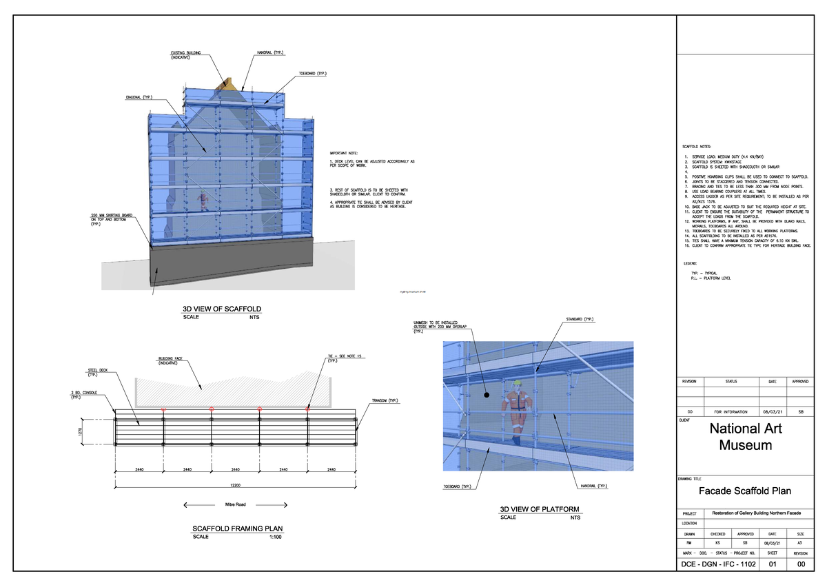 Facade Scaffold Plan for Heritage Building Restoration (AS1576) - Studocu