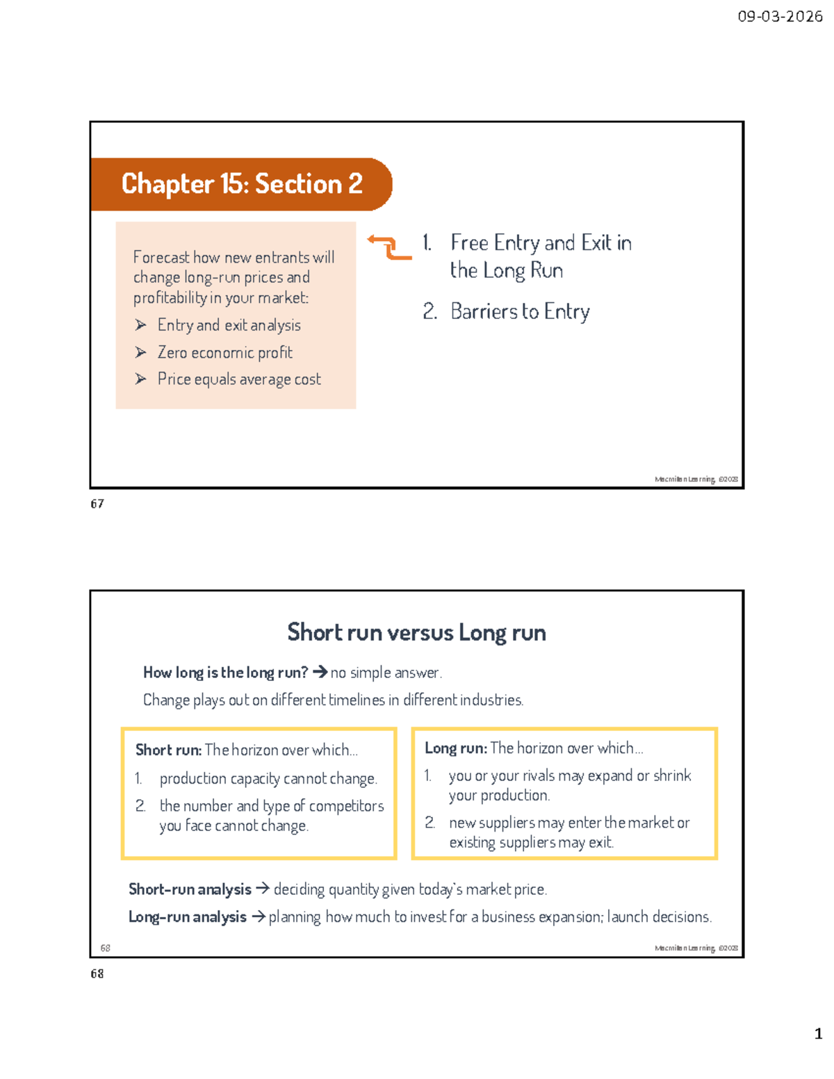 ECO 101: Chapter 15 - Market Entry and Exit Dynamics - Studocu