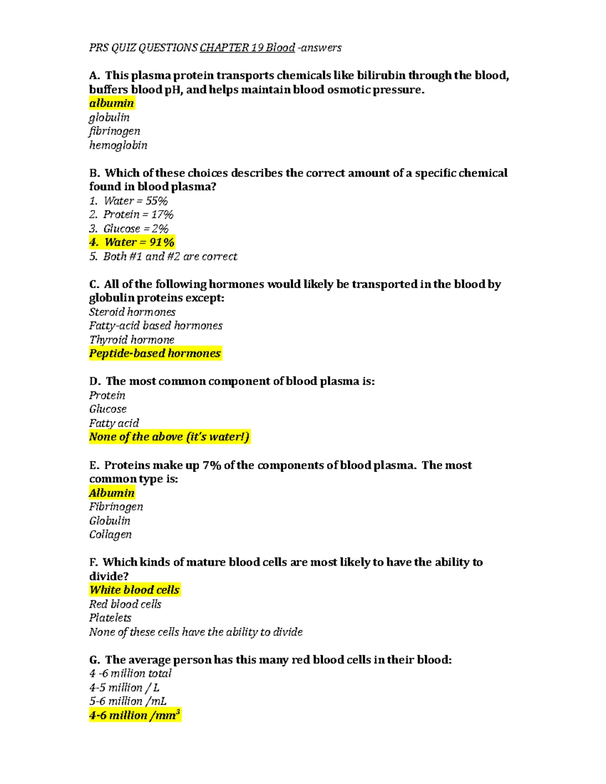 Cardiovascular Physiology Worksheet - Cardiovascular Physiology Chapter ...