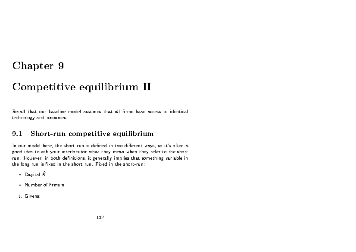 Topic 09 Lecture Notes: Competitive Equilibrium II Analysis - Studocu