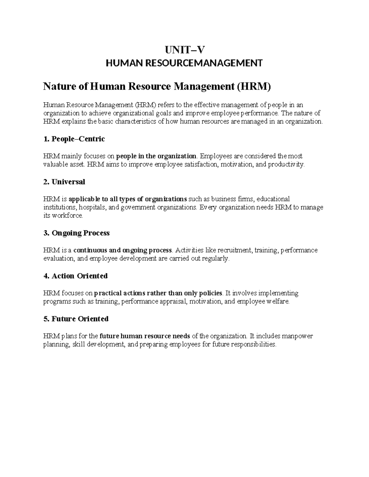 HUMAN RESOURCE MANAGEMENT (HRM) Overview and Key Concepts - Studocu