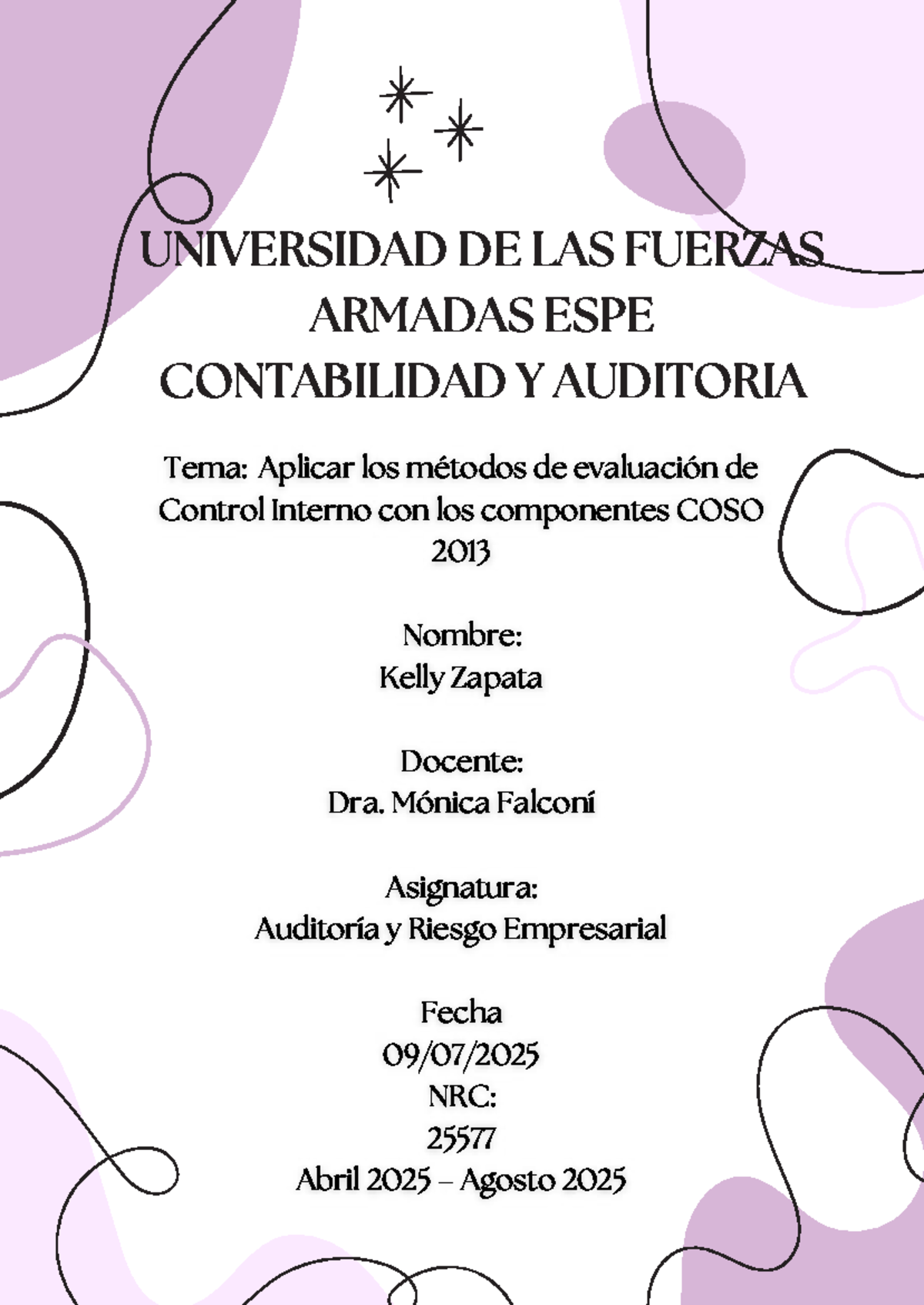 Auditoría y Riesgo Empresarial: Control Interno y COSO 2013 - Studocu