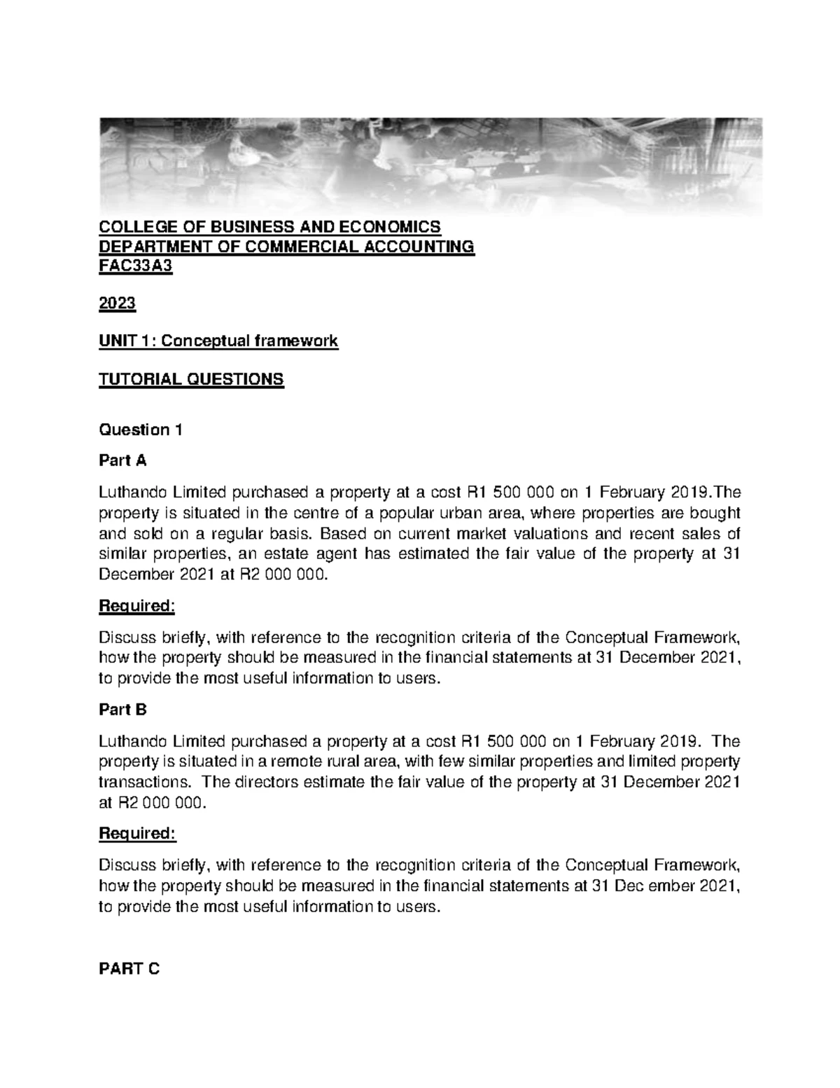 FAC33A Financial Accounting 3A Main Exam Updated Memo - June 2022 - Studocu
