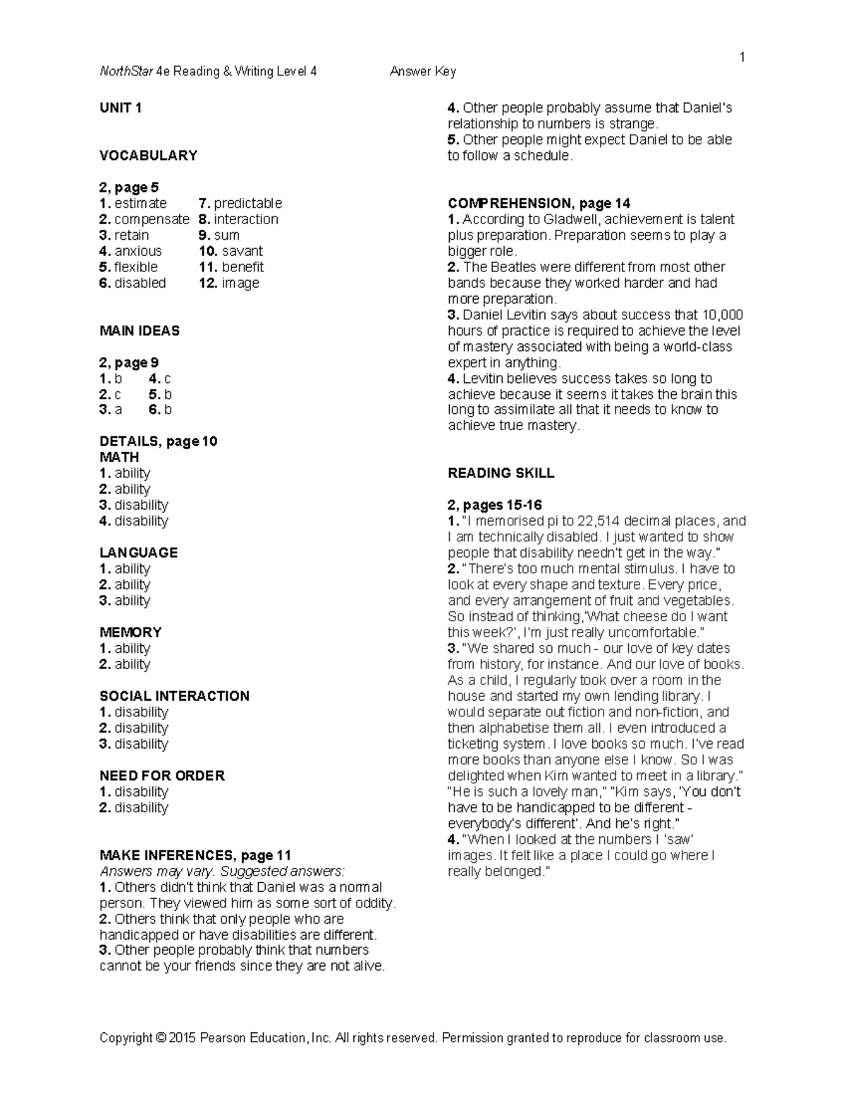 _NorthStar 4e Reading & Writing Level 4 Portfolio Preparation Guide ...