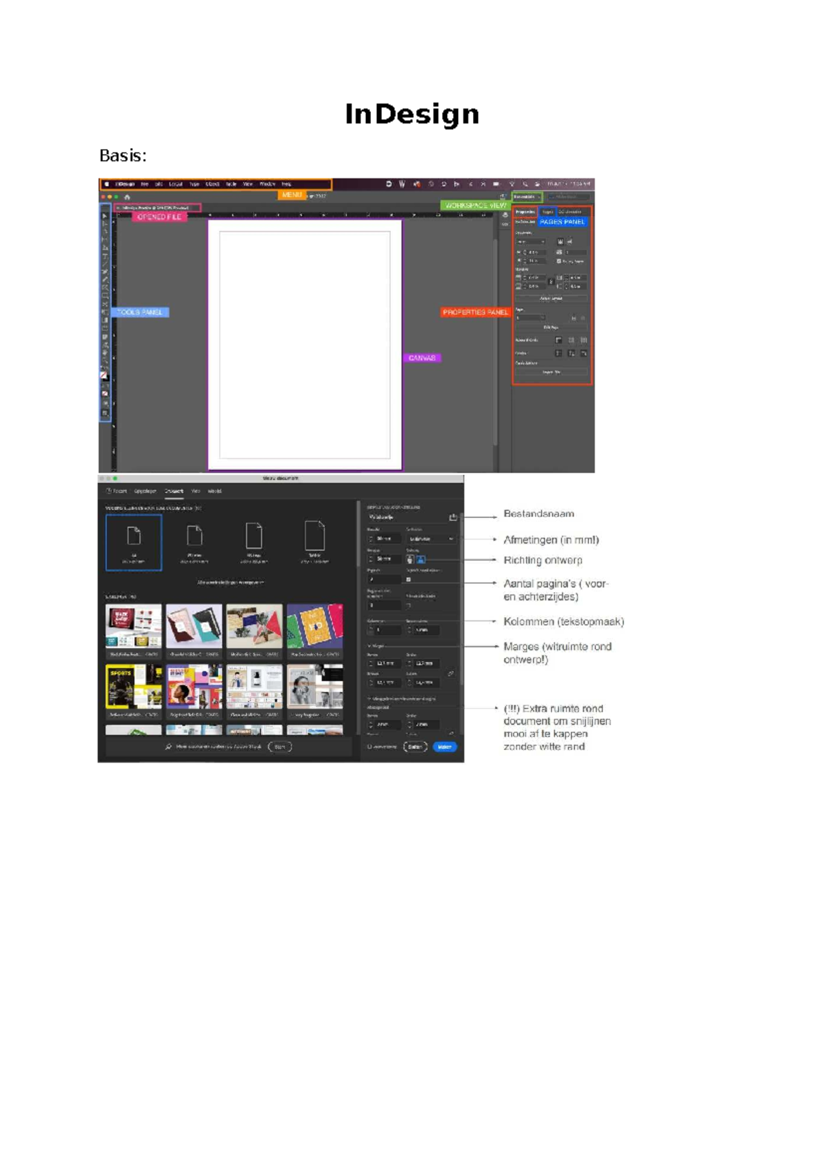 Handleiding InDesign: Samenvatting van Basisfuncties en Tips - Studocu