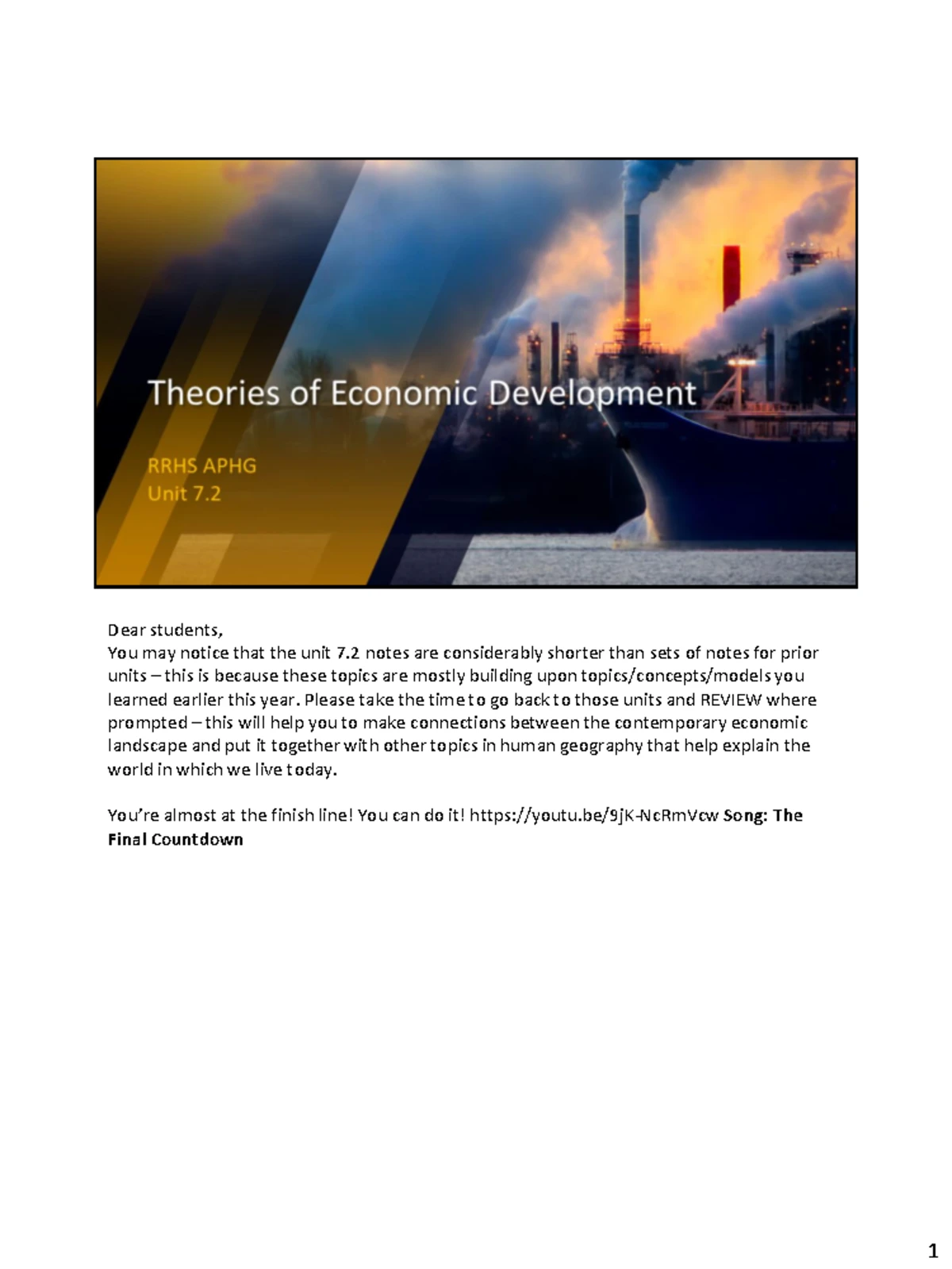 Patterns of Industrial Development: Labor, Costs, and Transportation ...