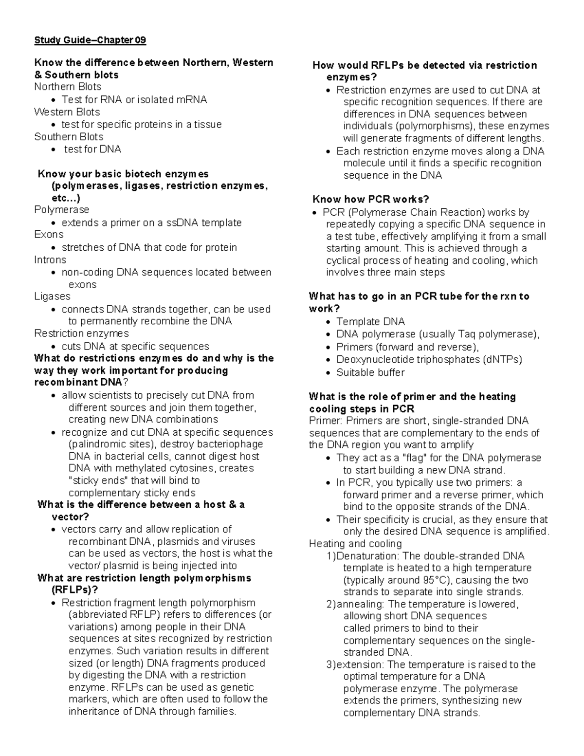 Biotechnology Study Guide: Concepts & Applications (BIOL 101) - Studocu