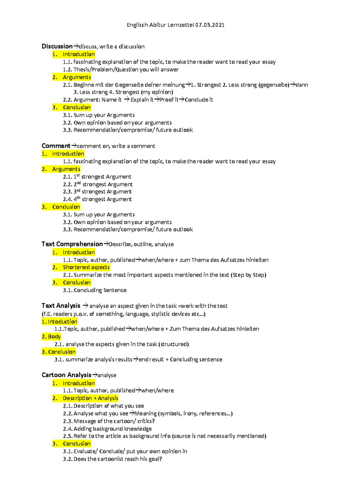 Englisch Text Writing: Comprehensive Study Guide for Exam Preparation ...