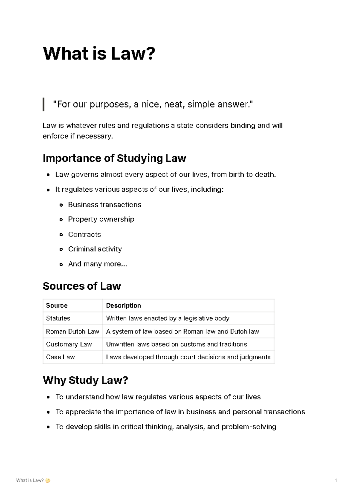 Understanding Law: A Study Guide for CML1000F - Studocu