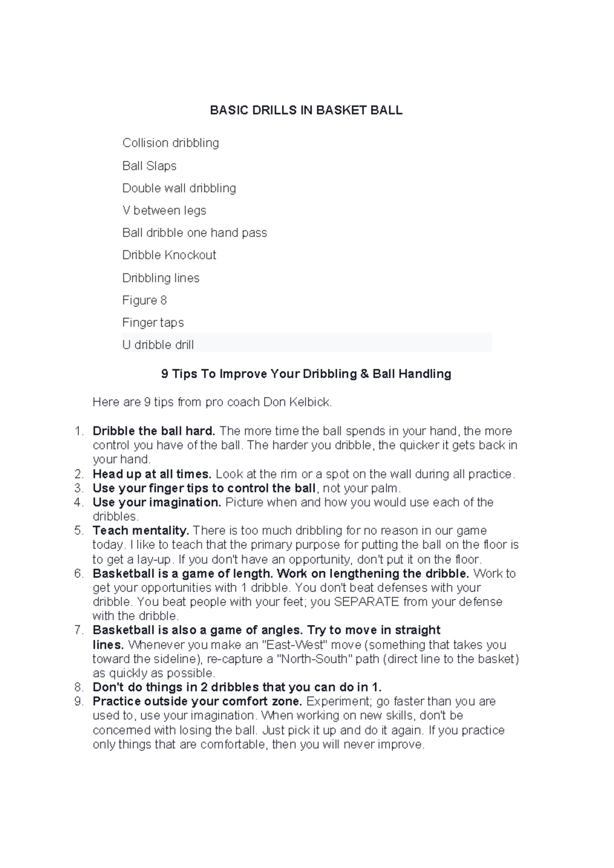 Basic Drills in Basketball: Essential Techniques for Dribbling Skills ...