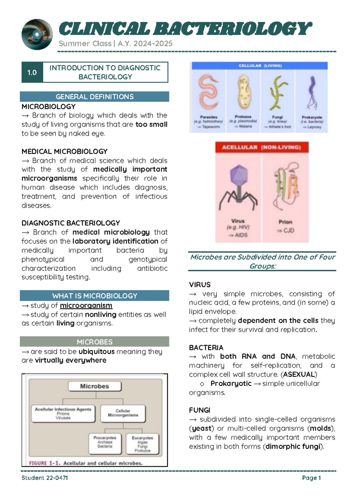 BACT211 - Week 1 Lecture Notes on Clinical Bacteriology - Studocu