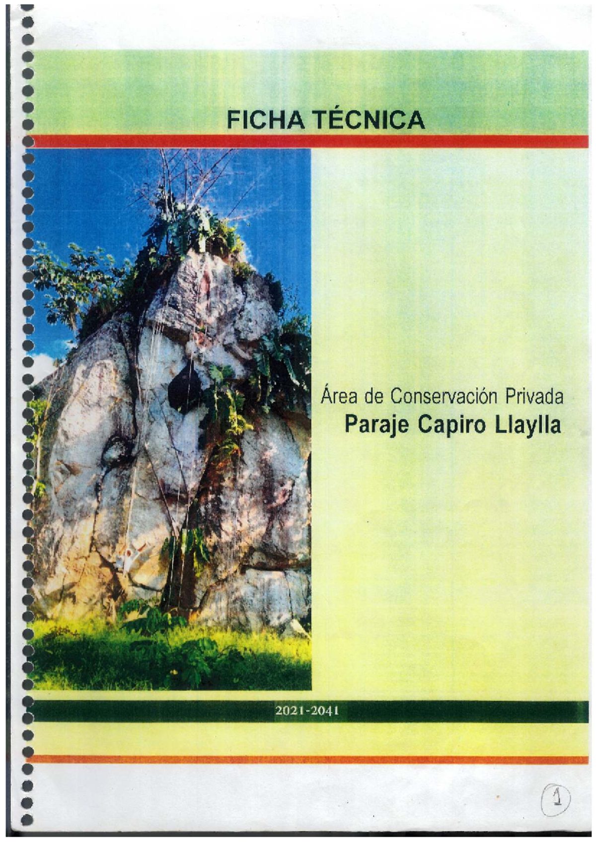 Ficha Técnica ACP Paraje Capiro Llaylla: Conservación y Biodiversidad ...