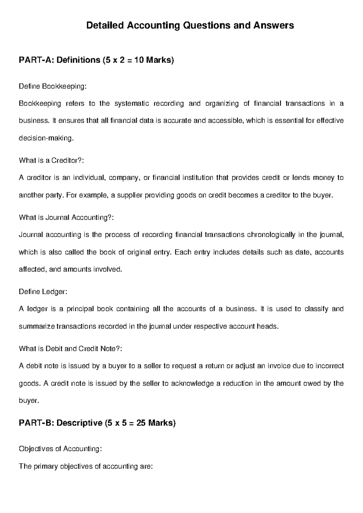 Detailed Accounting Answers - Detailed Accounting Questions and Answers ...